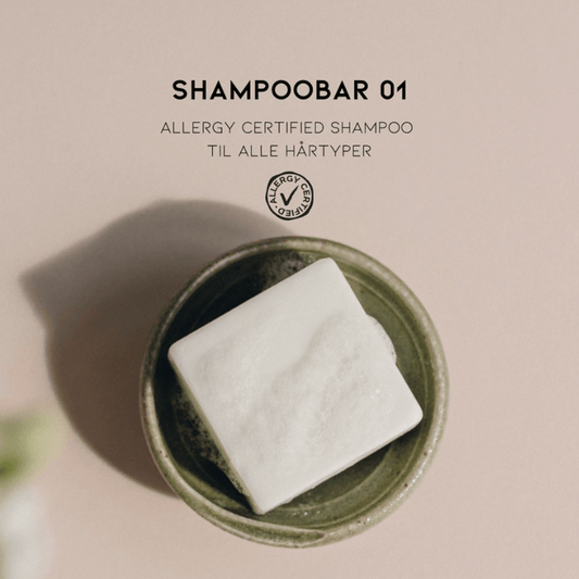 Shampoobar 01 uden duft og Allergicertificeret