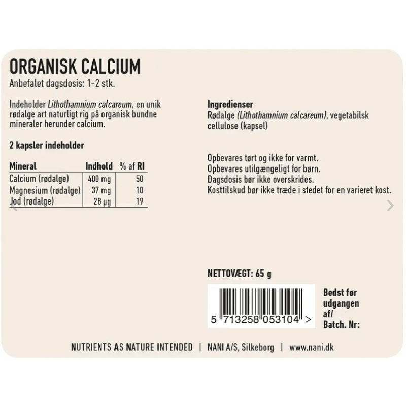 Nani Calcium Organisk