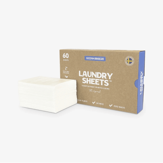 Laundry Sheet - Vaskemiddel I Ark - 60 stk - Med Duft - Ocean Breeze