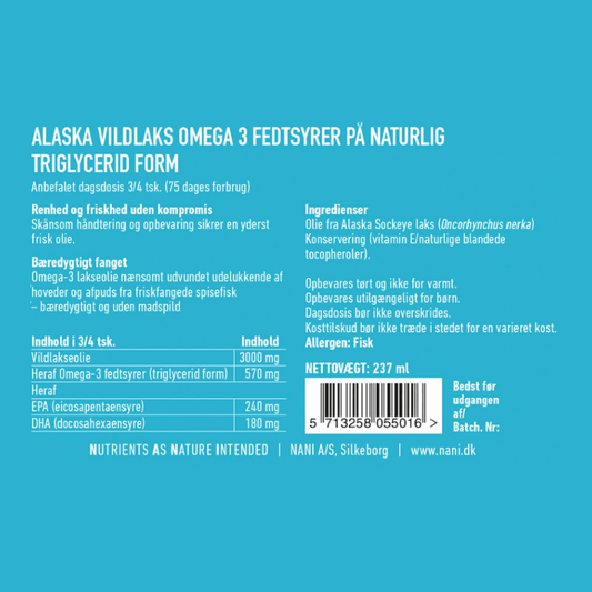 Alaska Vildlaks Omega 3 – Flydende