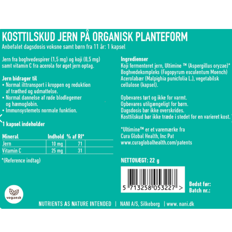 Nani Jern+C på organisk planteform