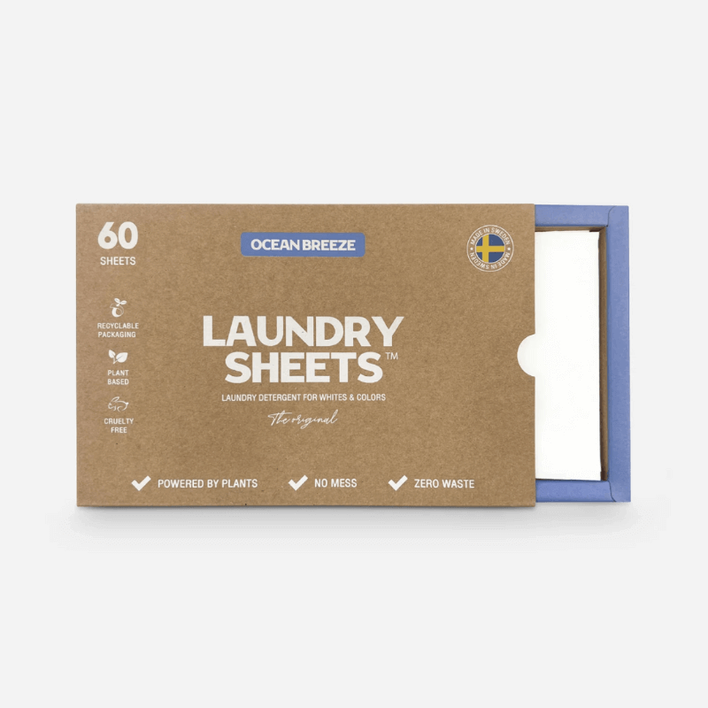 Laundry Sheet - Vaskemiddel i Ark - 60 stk - Med Duft - Ocean Breeze