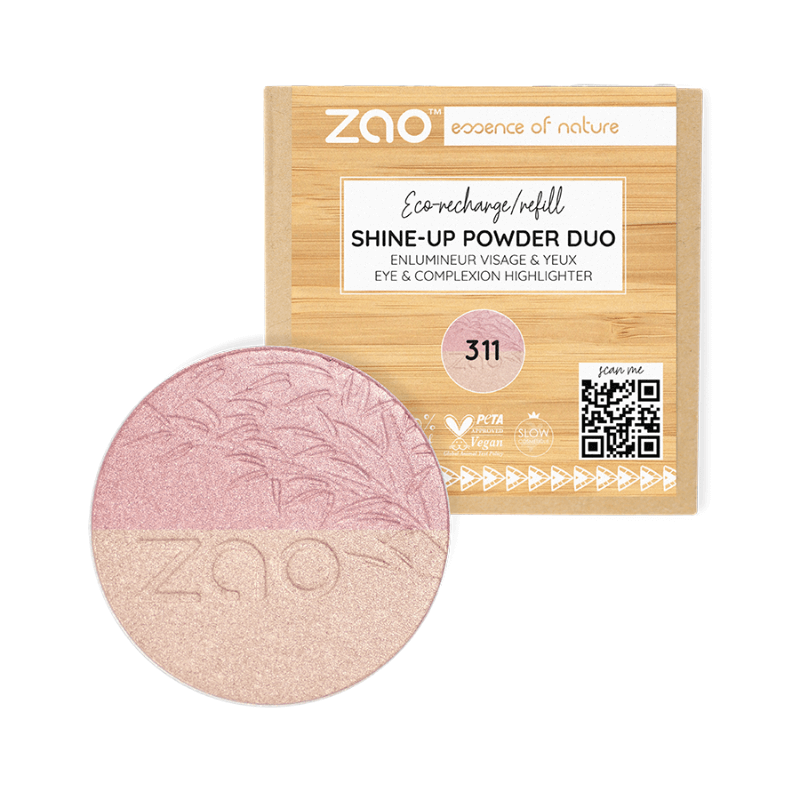 ZAO Økologisk Shine Up Powder, 311 Pink & Gold Refill